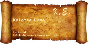 Kalocsa Emma névjegykártya